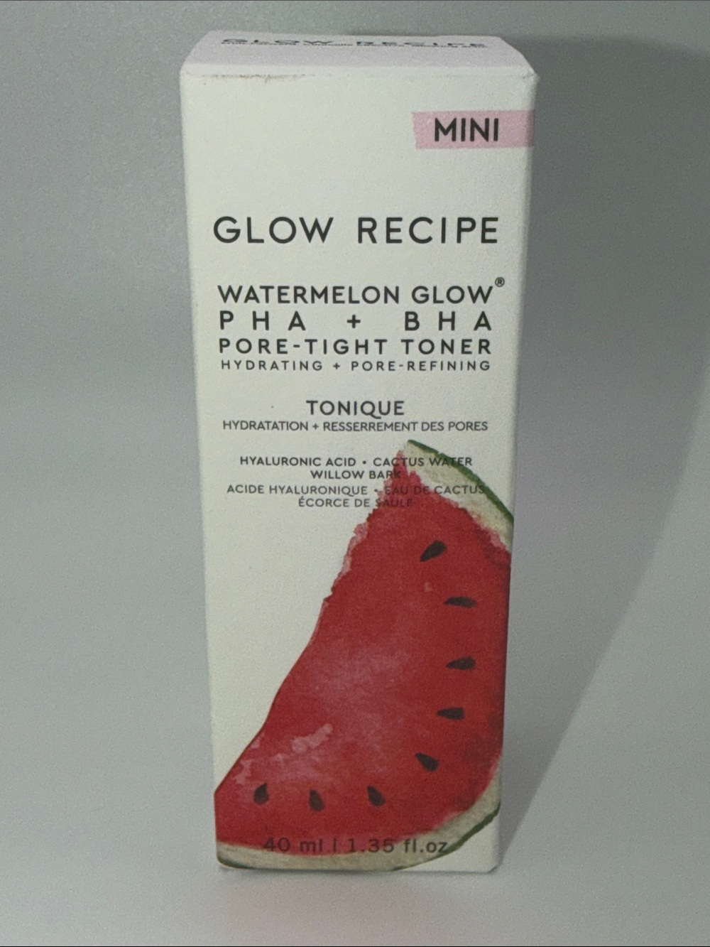 Glow Recipe Watermelon Glow PHA + BHA Pore-Tight Toner Mini Size